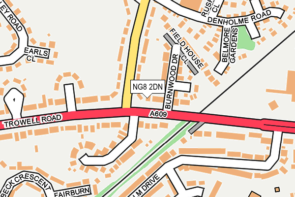 NG8 2DN map - OS OpenMap – Local (Ordnance Survey)