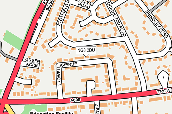 NG8 2DU map - OS OpenMap – Local (Ordnance Survey)