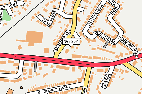 NG8 2DY map - OS OpenMap – Local (Ordnance Survey)