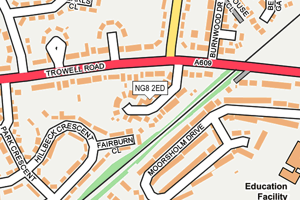 NG8 2ED map - OS OpenMap – Local (Ordnance Survey)