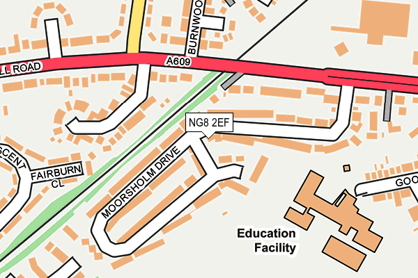 NG8 2EF map - OS OpenMap – Local (Ordnance Survey)