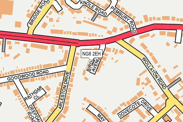 NG8 2EH map - OS OpenMap – Local (Ordnance Survey)