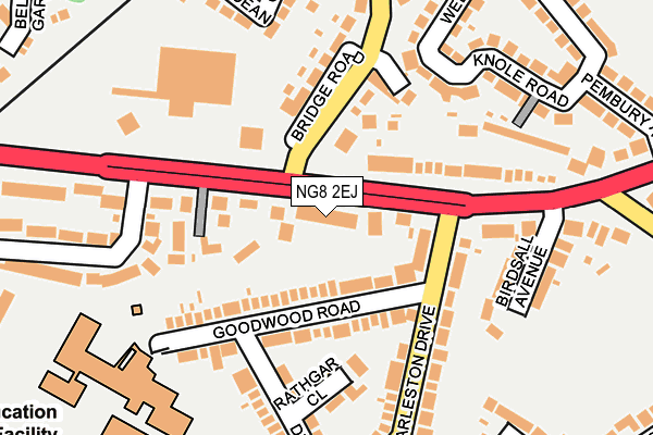 NG8 2EJ map - OS OpenMap – Local (Ordnance Survey)