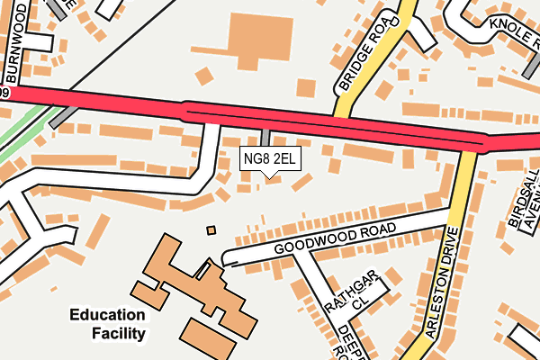 NG8 2EL map - OS OpenMap – Local (Ordnance Survey)