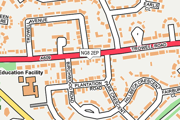 NG8 2EP map - OS OpenMap – Local (Ordnance Survey)