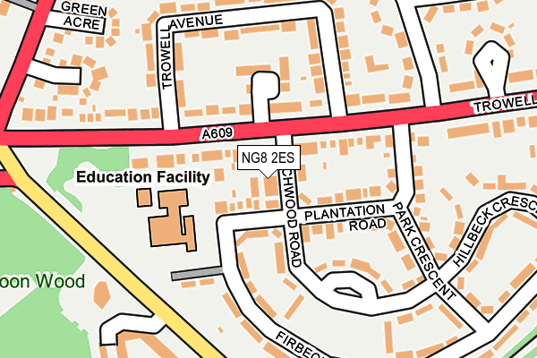 NG8 2ES map - OS OpenMap – Local (Ordnance Survey)