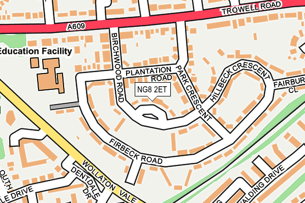 NG8 2ET map - OS OpenMap – Local (Ordnance Survey)