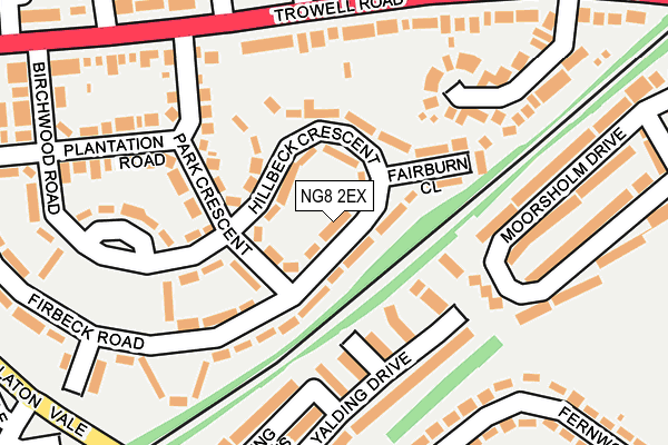 NG8 2EX map - OS OpenMap – Local (Ordnance Survey)