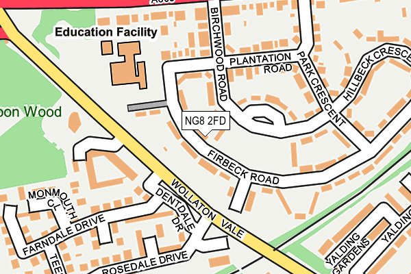 NG8 2FD map - OS OpenMap – Local (Ordnance Survey)