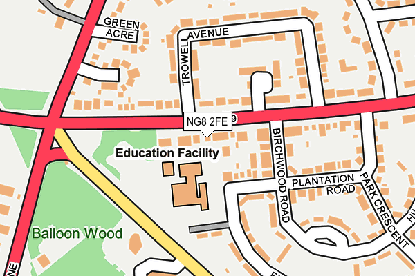 NG8 2FE map - OS OpenMap – Local (Ordnance Survey)