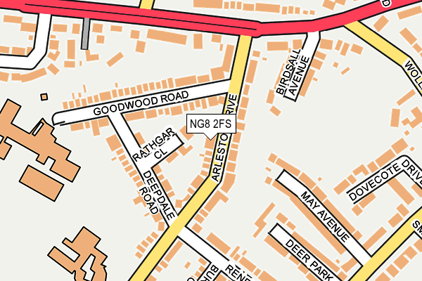 NG8 2FS map - OS OpenMap – Local (Ordnance Survey)