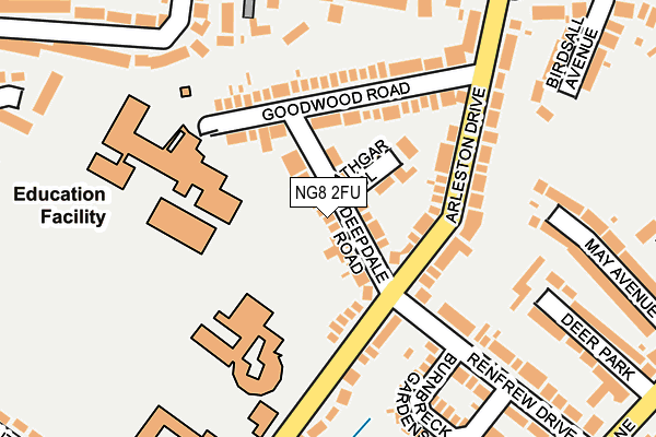 NG8 2FU map - OS OpenMap – Local (Ordnance Survey)