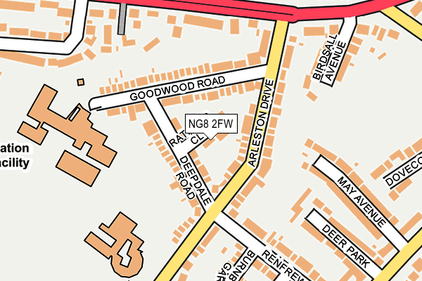 NG8 2FW map - OS OpenMap – Local (Ordnance Survey)