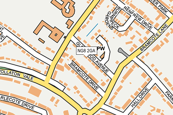 NG8 2GA map - OS OpenMap – Local (Ordnance Survey)
