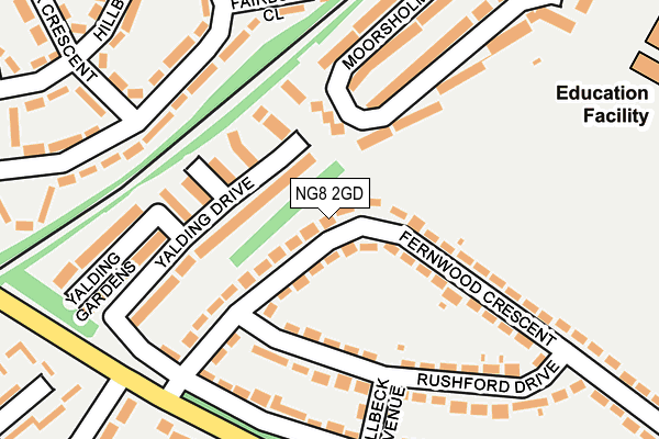 NG8 2GD map - OS OpenMap – Local (Ordnance Survey)