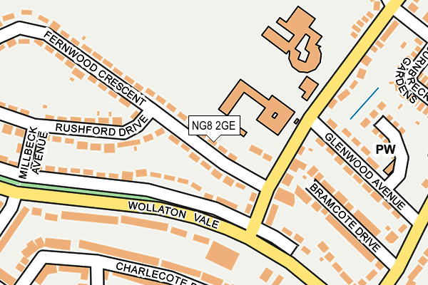NG8 2GE map - OS OpenMap – Local (Ordnance Survey)