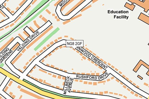 NG8 2GF map - OS OpenMap – Local (Ordnance Survey)