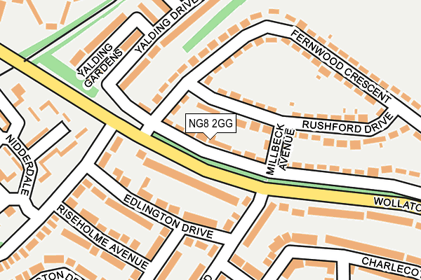 NG8 2GG map - OS OpenMap – Local (Ordnance Survey)