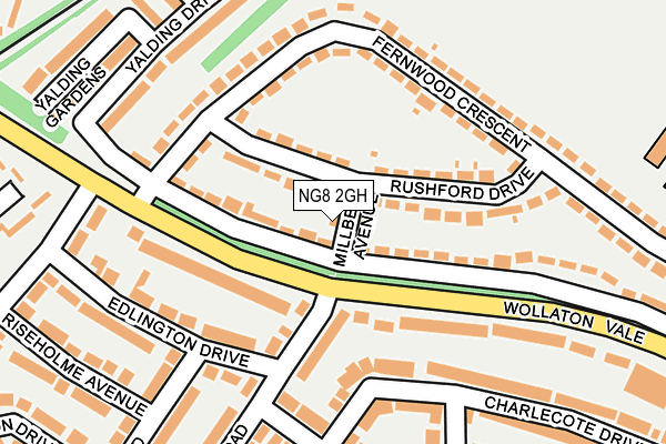 NG8 2GH map - OS OpenMap – Local (Ordnance Survey)