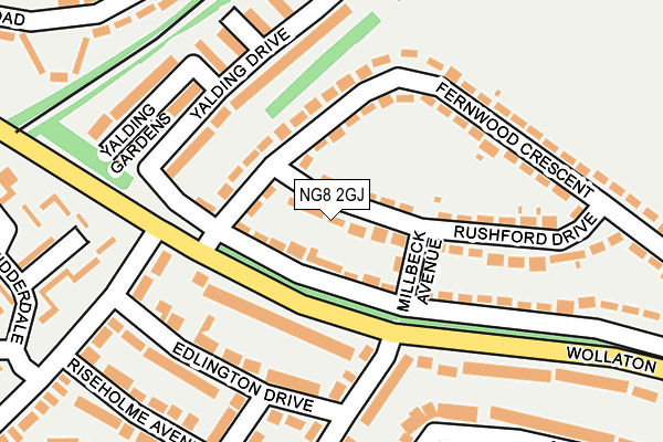 NG8 2GJ map - OS OpenMap – Local (Ordnance Survey)