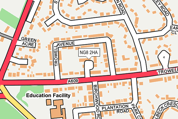 NG8 2HA map - OS OpenMap – Local (Ordnance Survey)