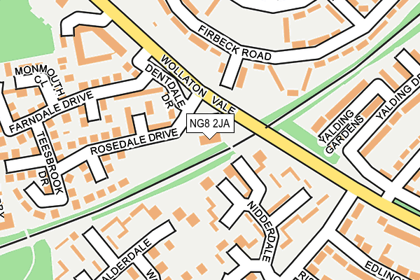 NG8 2JA map - OS OpenMap – Local (Ordnance Survey)