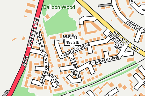 NG8 2JB map - OS OpenMap – Local (Ordnance Survey)