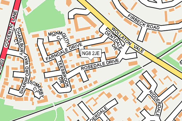 NG8 2JE map - OS OpenMap – Local (Ordnance Survey)