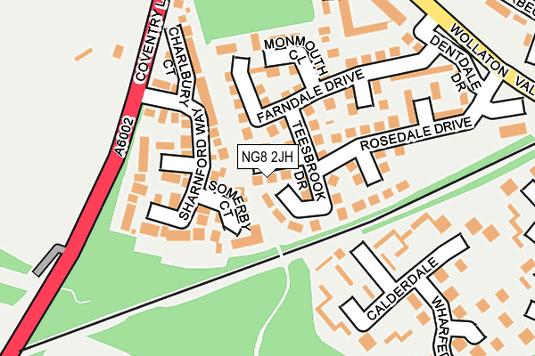 NG8 2JH map - OS OpenMap – Local (Ordnance Survey)
