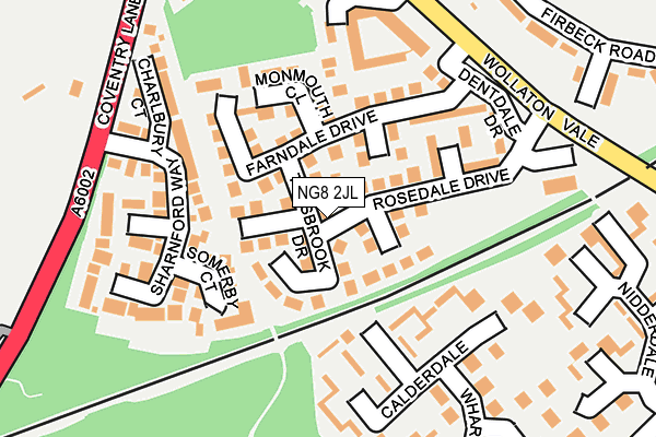 NG8 2JL map - OS OpenMap – Local (Ordnance Survey)