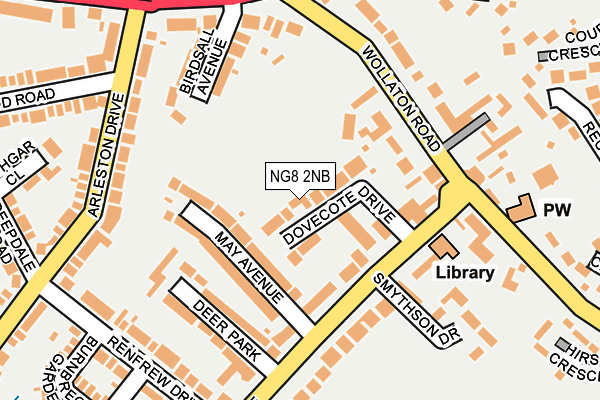 NG8 2NB map - OS OpenMap – Local (Ordnance Survey)
