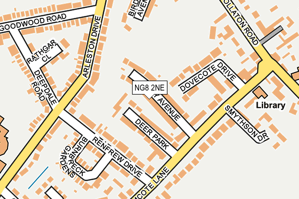 NG8 2NE map - OS OpenMap – Local (Ordnance Survey)