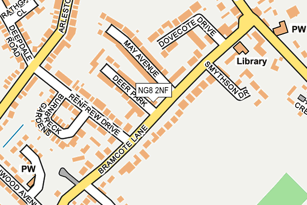 NG8 2NF map - OS OpenMap – Local (Ordnance Survey)