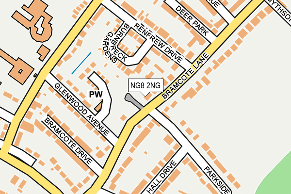 NG8 2NG map - OS OpenMap – Local (Ordnance Survey)