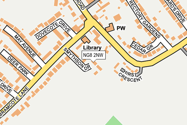 NG8 2NW map - OS OpenMap – Local (Ordnance Survey)