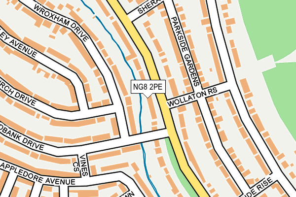 NG8 2PE map - OS OpenMap – Local (Ordnance Survey)