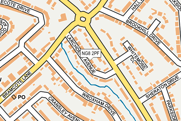 NG8 2PF map - OS OpenMap – Local (Ordnance Survey)