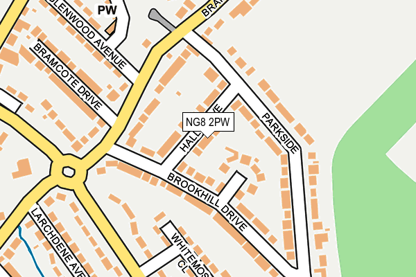 NG8 2PW map - OS OpenMap – Local (Ordnance Survey)