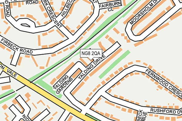 NG8 2QA map - OS OpenMap – Local (Ordnance Survey)