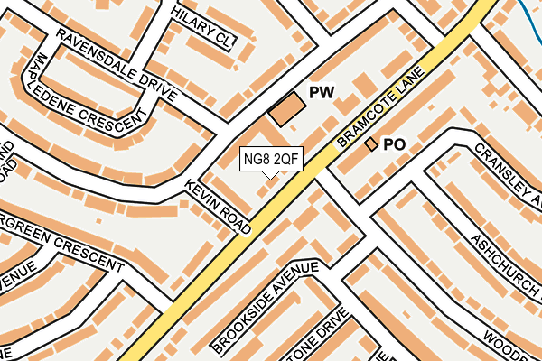 NG8 2QF map - OS OpenMap – Local (Ordnance Survey)