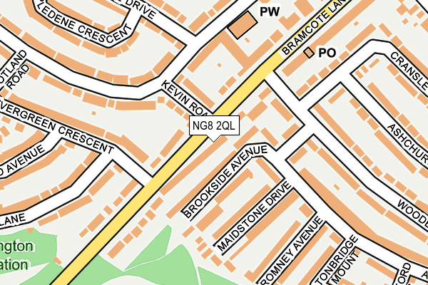 NG8 2QL map - OS OpenMap – Local (Ordnance Survey)