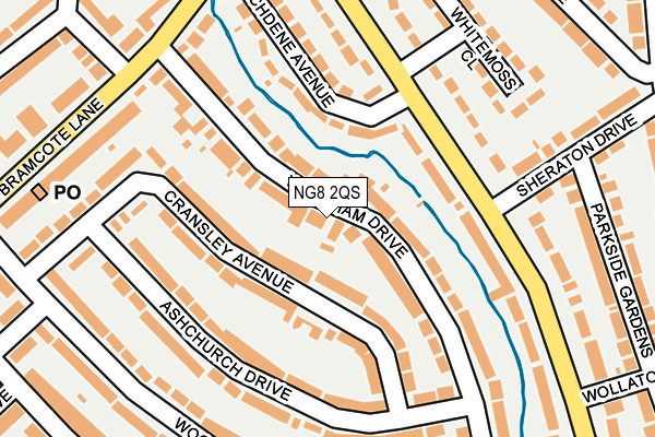 NG8 2QS map - OS OpenMap – Local (Ordnance Survey)