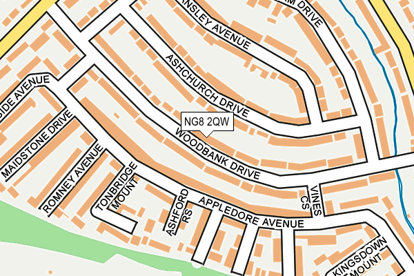 NG8 2QW map - OS OpenMap – Local (Ordnance Survey)