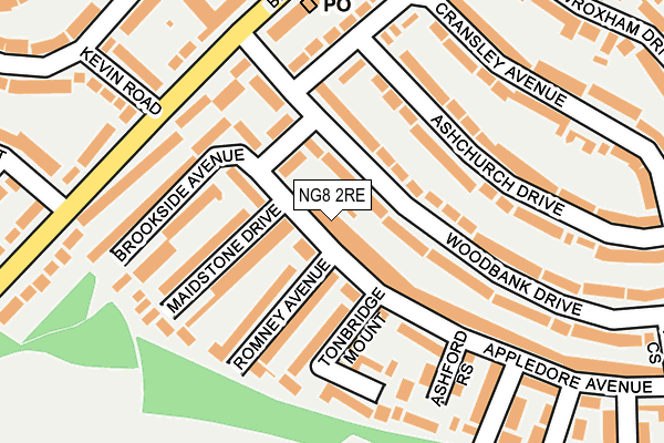 NG8 2RE map - OS OpenMap – Local (Ordnance Survey)