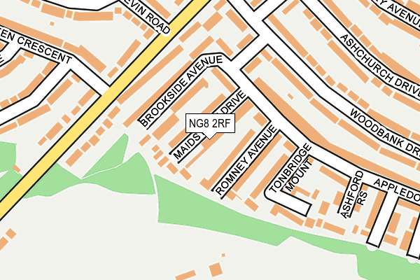 NG8 2RF map - OS OpenMap – Local (Ordnance Survey)