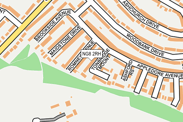 NG8 2RH map - OS OpenMap – Local (Ordnance Survey)