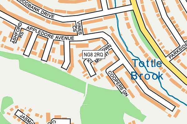 NG8 2RQ map - OS OpenMap – Local (Ordnance Survey)