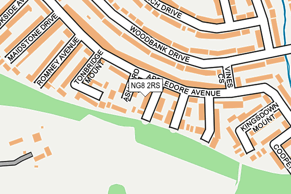 NG8 2RS map - OS OpenMap – Local (Ordnance Survey)