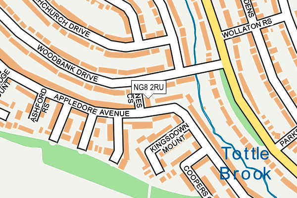 NG8 2RU map - OS OpenMap – Local (Ordnance Survey)