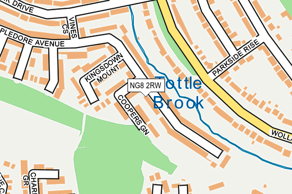 NG8 2RW map - OS OpenMap – Local (Ordnance Survey)